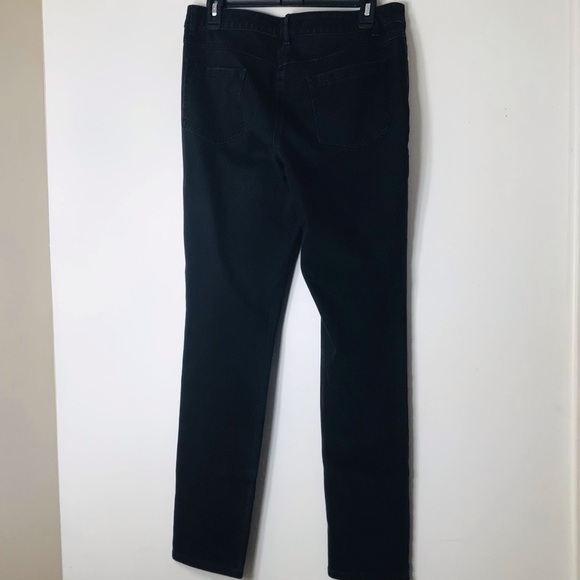 J. Mc Laughlin denim jeans women 10 black cotton straight - Picture 7 of 8